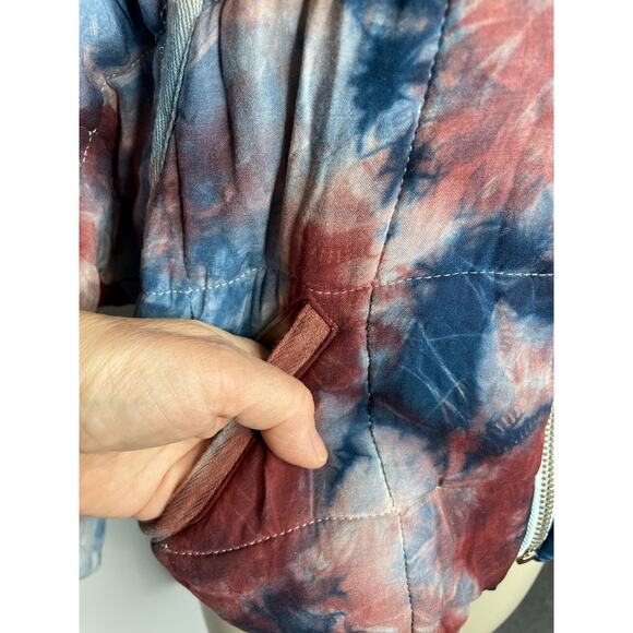 Chaser Womens Size Small Heirloom Tie Dye Puffer Jacket Multicolor Full Zip NWOT - Picture 5 of 7